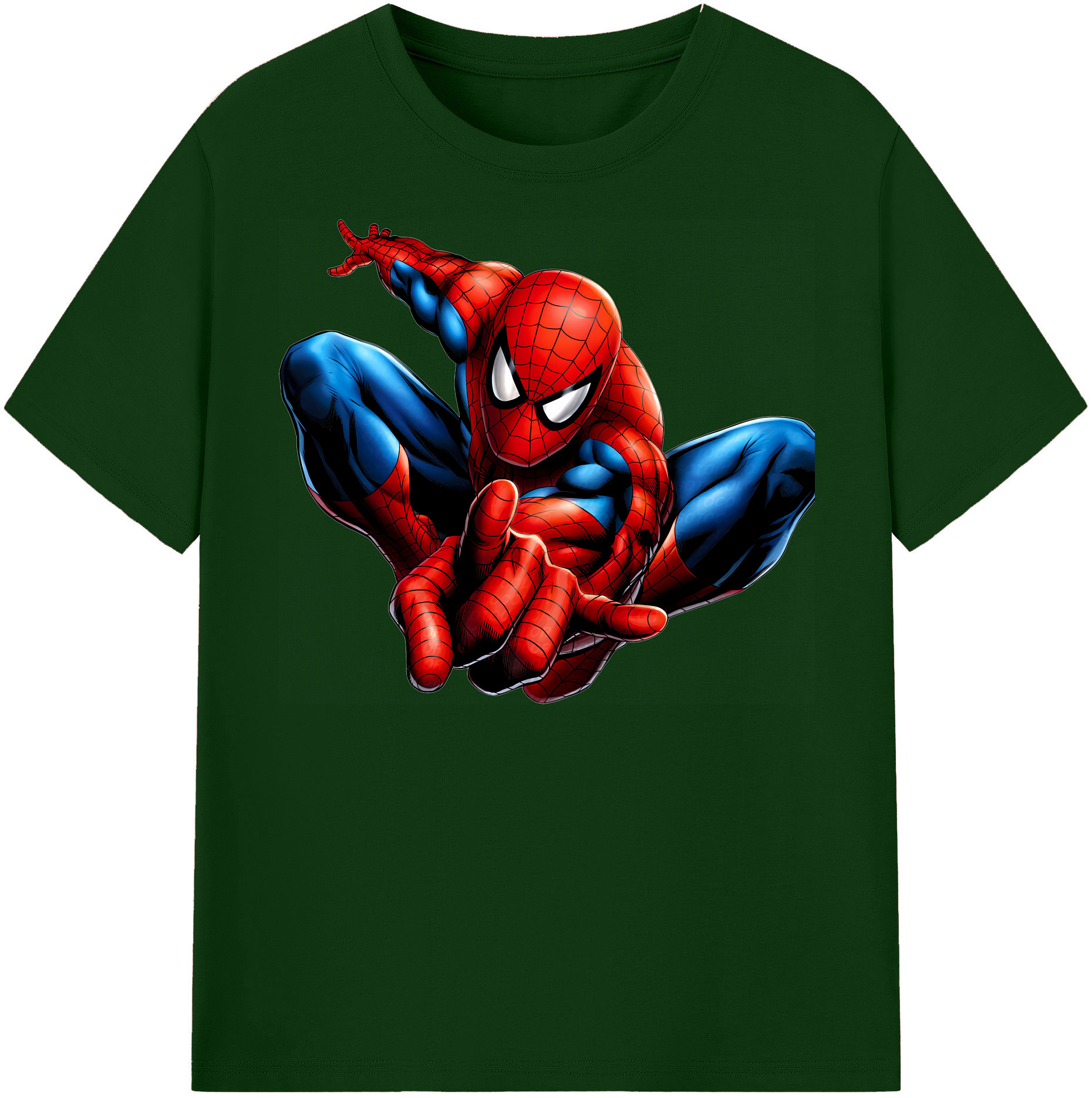 （画像用） Spider Man スパイダーマン 綿100％半袖Tシャツ（フロントプリント）
